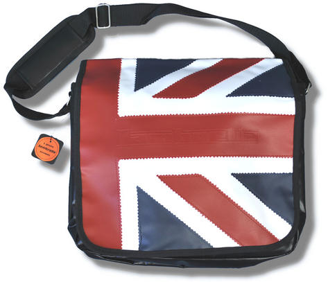 Lambretta Cut & Sewn Union Jack Flag Mod Retro Messenger Despatch Rider Bag Preview